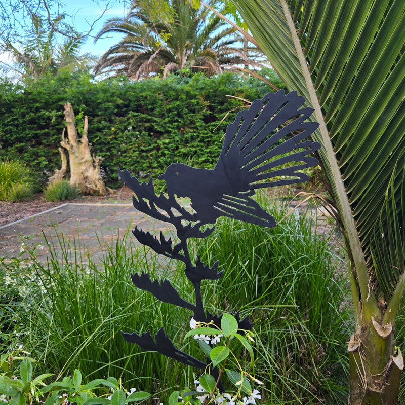 Fantail On Flax Garden Spike